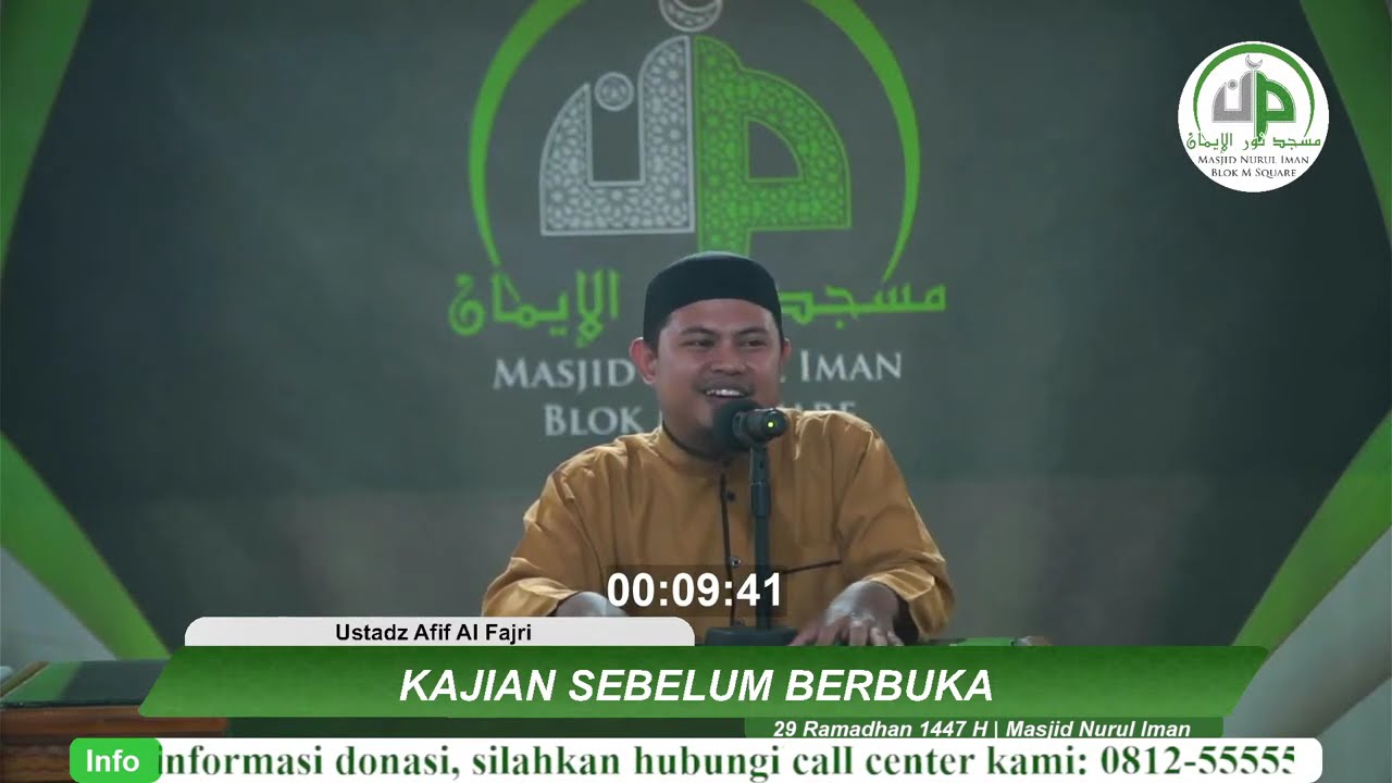 29. Kajian Sebelum Berbuka - Ustadz Afif Al Fajri