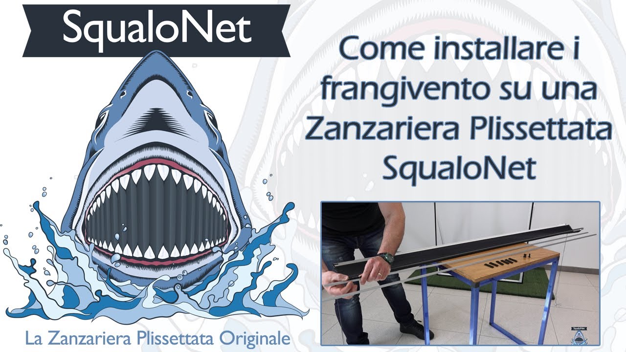Come installare i frangivento su una zanzariera plissettata SqualoNet