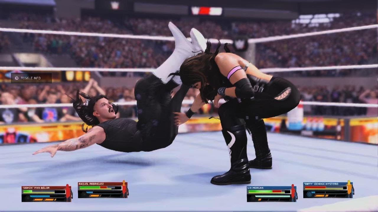 Domonik Mysterio/Liv Morgan vs. Finn Balor/Raquel Rodriguez (WWE Unity Tag Team Championship)