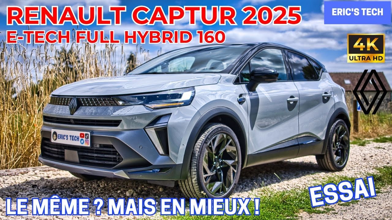 Renault Captur e-tech full hybrid 160 - Le même? Mais en mieux! - 4K
