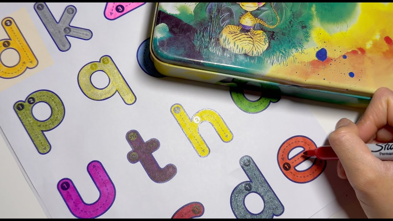 LETTER COLORING WITH VARIOUS PENS
