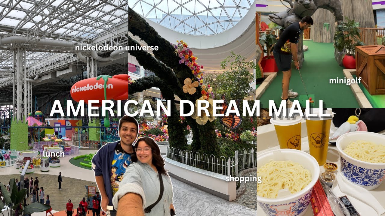 FIRST TIME VISITING AMERICAN DREAM MALL l nickelodeon universe, angry bird mini golf, lunch & more