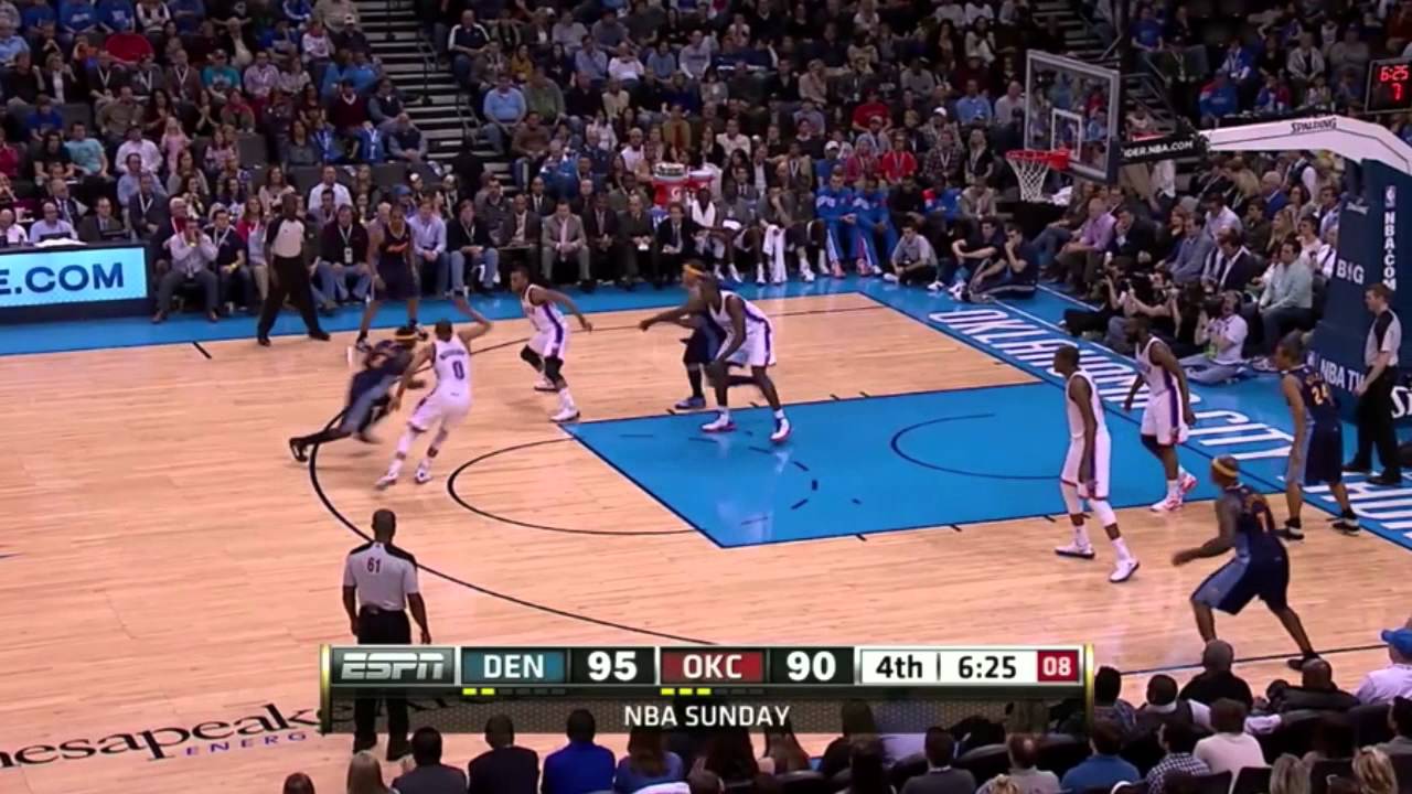 Serge Ibaka with 11 BLOCKS vs. Nuggets (Feb 19, 2012)