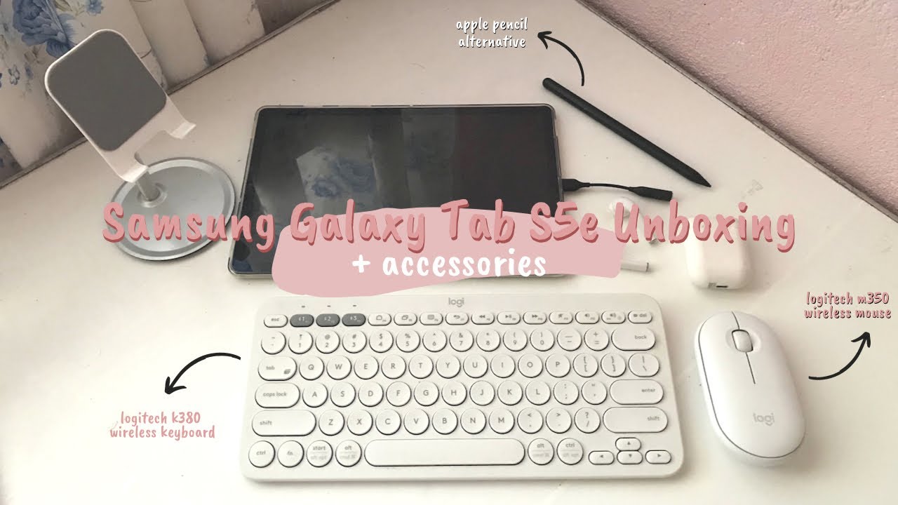 Unboxing Samsung Galaxy S5E Tablet + Accessories 🦋 | Théa D.
