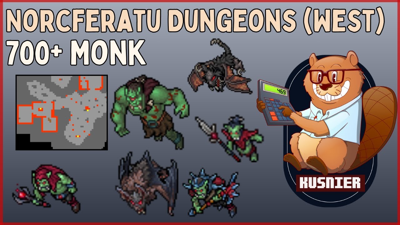 Norcferatu Dungeons West | 700+ Monk | Tibia
