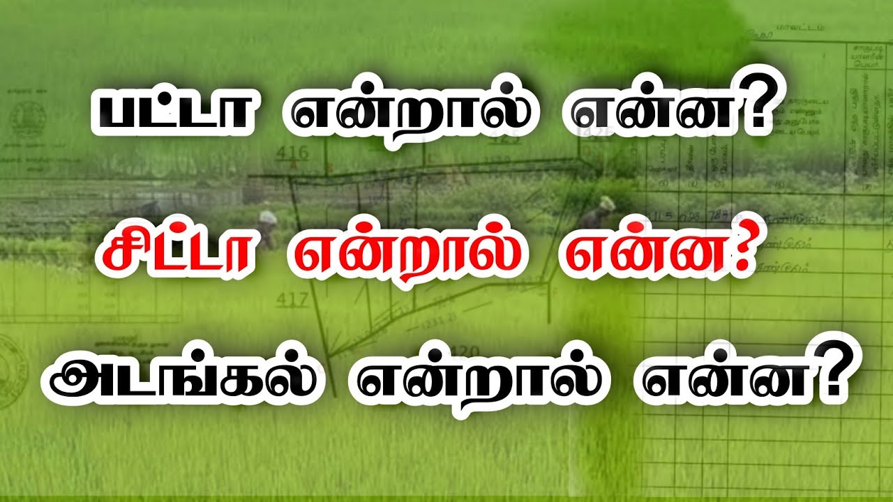 பட்டா சிட்டா அடங்கல் என்றால் என்ன