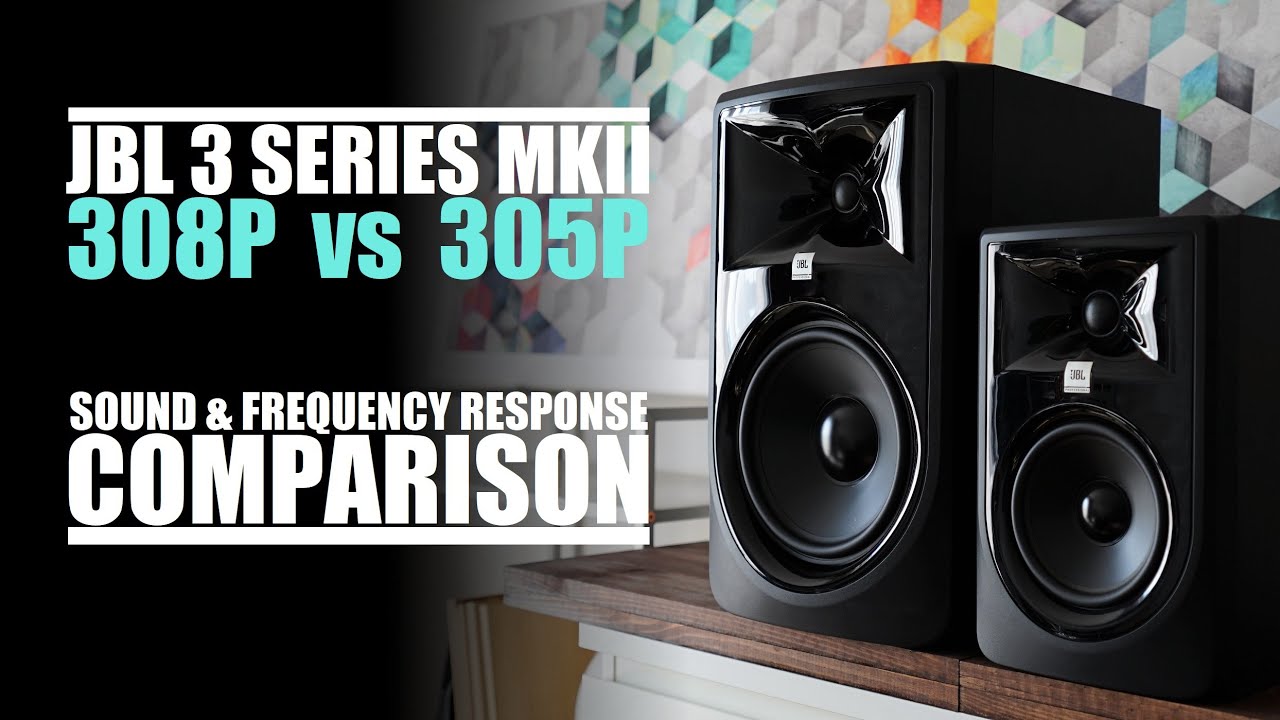 JBL 308P MKII против JBL 305P MKII || Сравнение звука и частотных характеристик