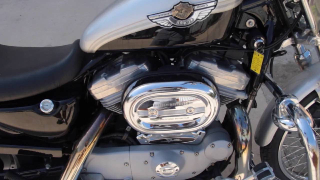 2003 Harley Davidson Sportster Custom XL 883C (blk-slv) 1645 Fallen Cycles