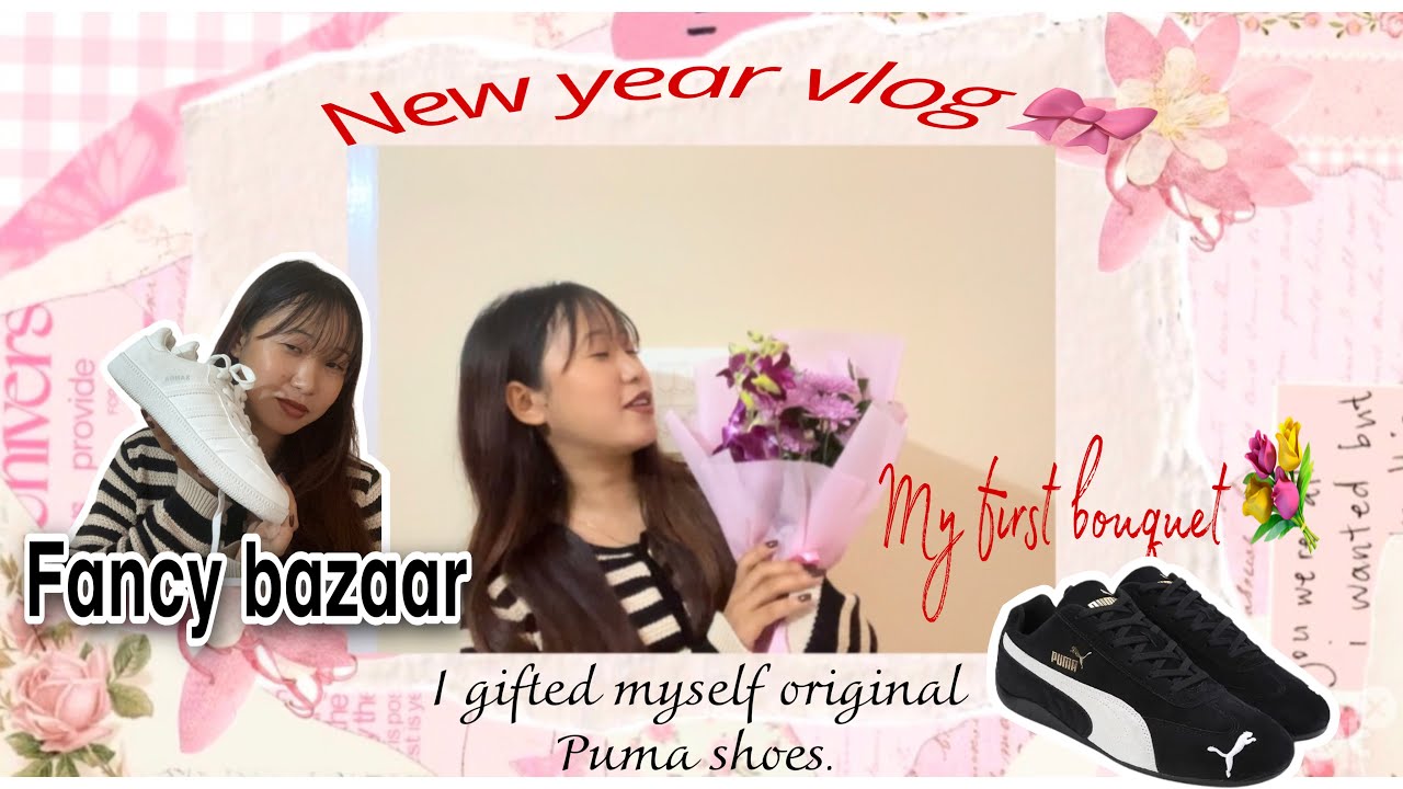 New year vlog 🫶my fist expensive new year gift 🌸/ first bouquet 💐 Fancy bazaar haul 🛍️