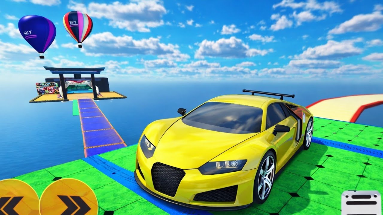Mega Ramp Race Stunt Car Games | Crazy Obstacles High in the Sky 🚗🔥