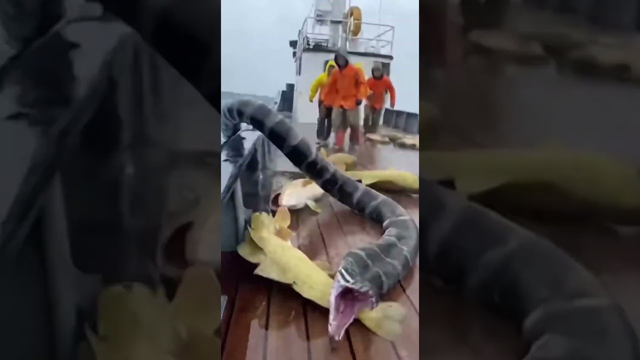 Deck Turns Deadly: Thrashing Groupers + Giant Sea Snake🐍⚠️