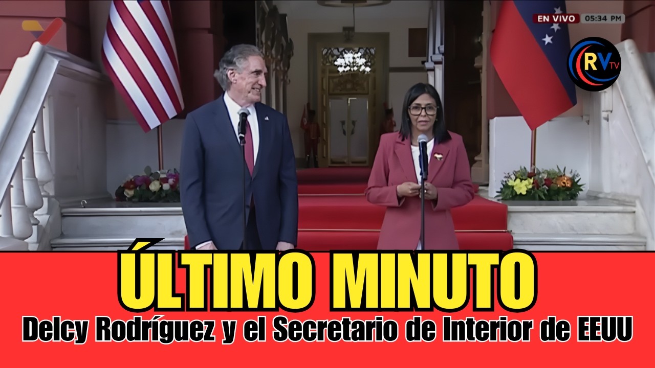 EN VIVO | 🚨 Delcy Rodríguez y el Secretario de Interior de EEUU ofrecen declaraciones #venezuela