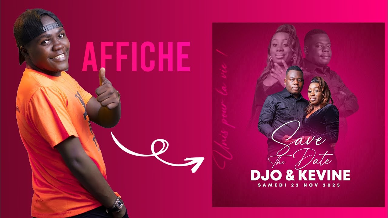 COMMENT FAIRE UNE AFFICHE SAVE THE DATE SUR PHOTOSHOP 