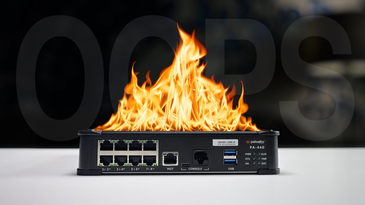 My new network firewall started ON FIRE