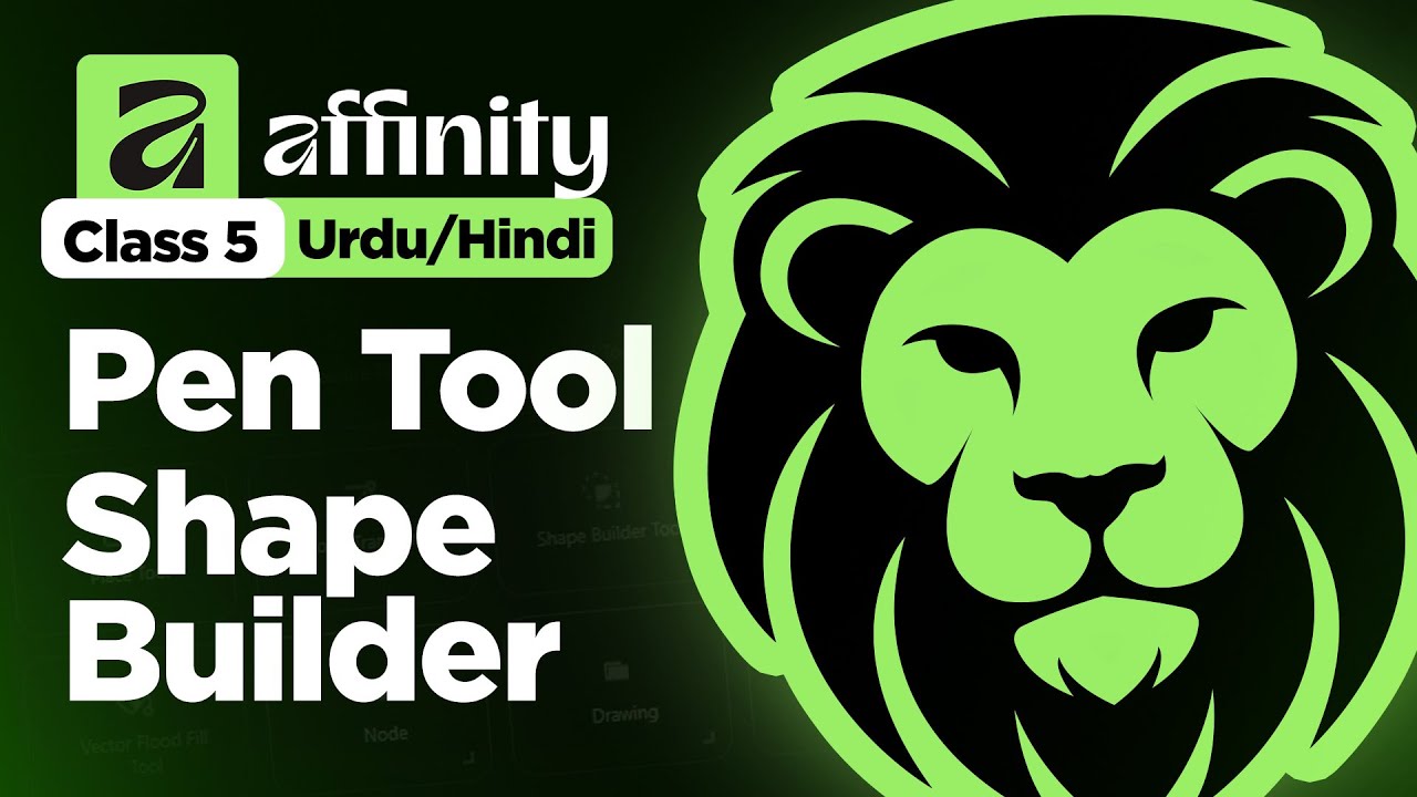 How to Use Pen Tool in Affinity | Shape Builder Tool | Class 5