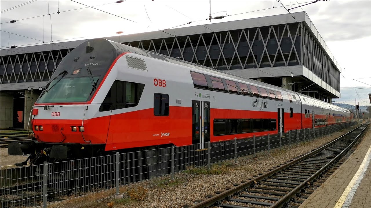 Die neuen ÖBB Cityjet Doppelstockwagen im Vormarsch (4K)