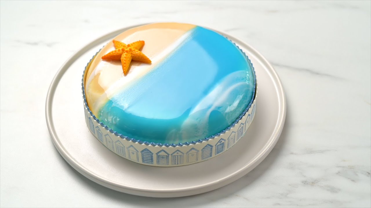 Sunny Holidays (BAKELS Les Fruits blueberry & Diamond glaze neutral and white) - pastry recipe