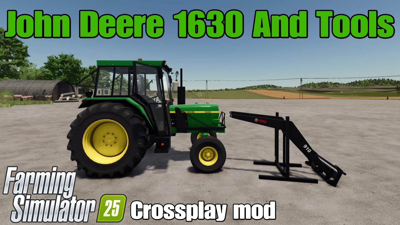 John Deere 1630 And Tools / FS25 crossplay mod