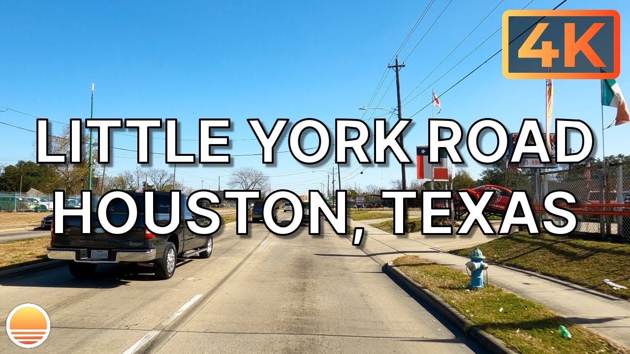 Little York Road in Houston, Texas USA. An UltraHD 4K Real Time Driving Tour.