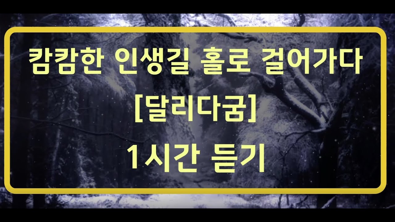 달리다굼_캄캄한 인생길 1시간 듣기_covered by 박지혜
