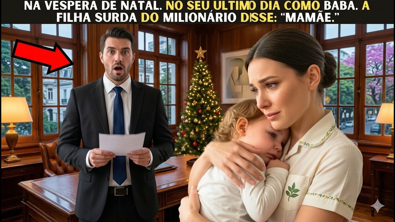 Na véspera de Natal, no seu último dia como babá, a filha surda do Milionário disse “Mamãe ”
