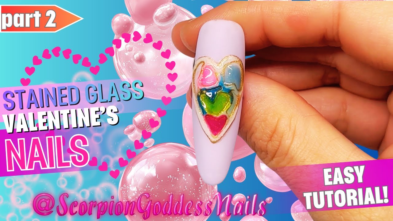 Ep. 0396 | Stained Glass Valentine’s Nail Art 💘 | DIY Pastel Gel Nail Tutorial (Beginner Friendly!)