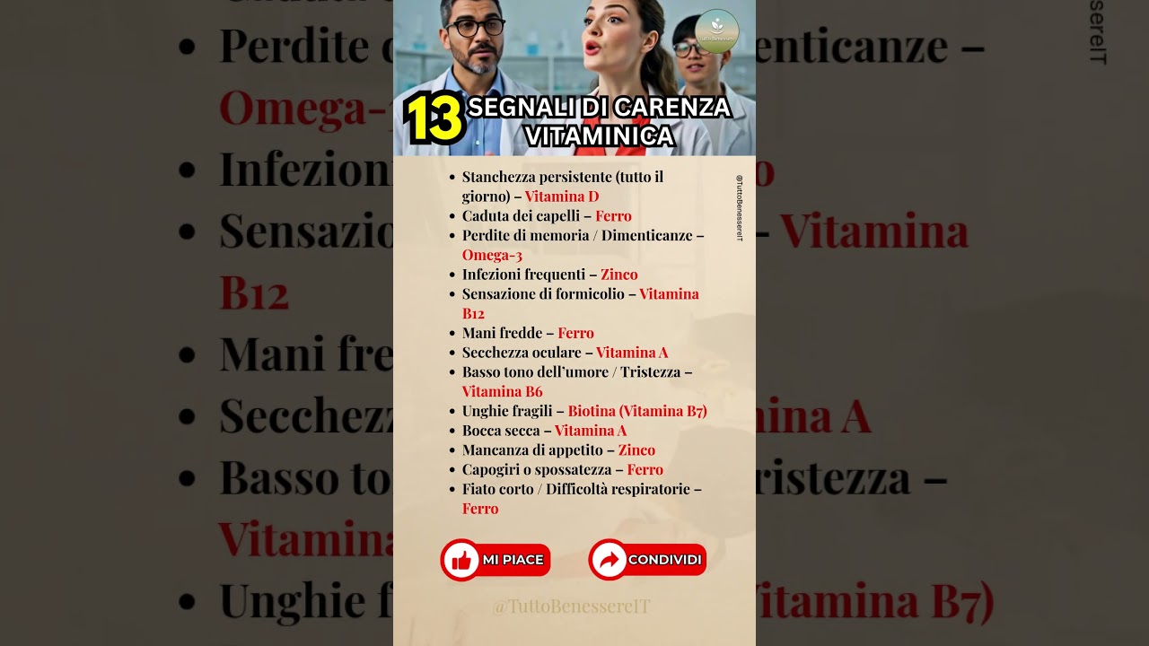 🚨 13 Segnali di carenza che il tuo corpo ti invia: non ignorarli!