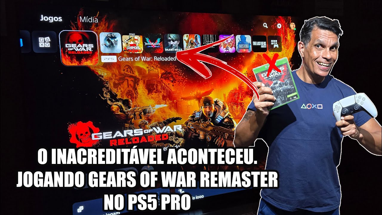 Inacreditável😏 Gears of War Reloaded no PS5 PRO Ao Vivo No Canal  #GearsofWarReloaded