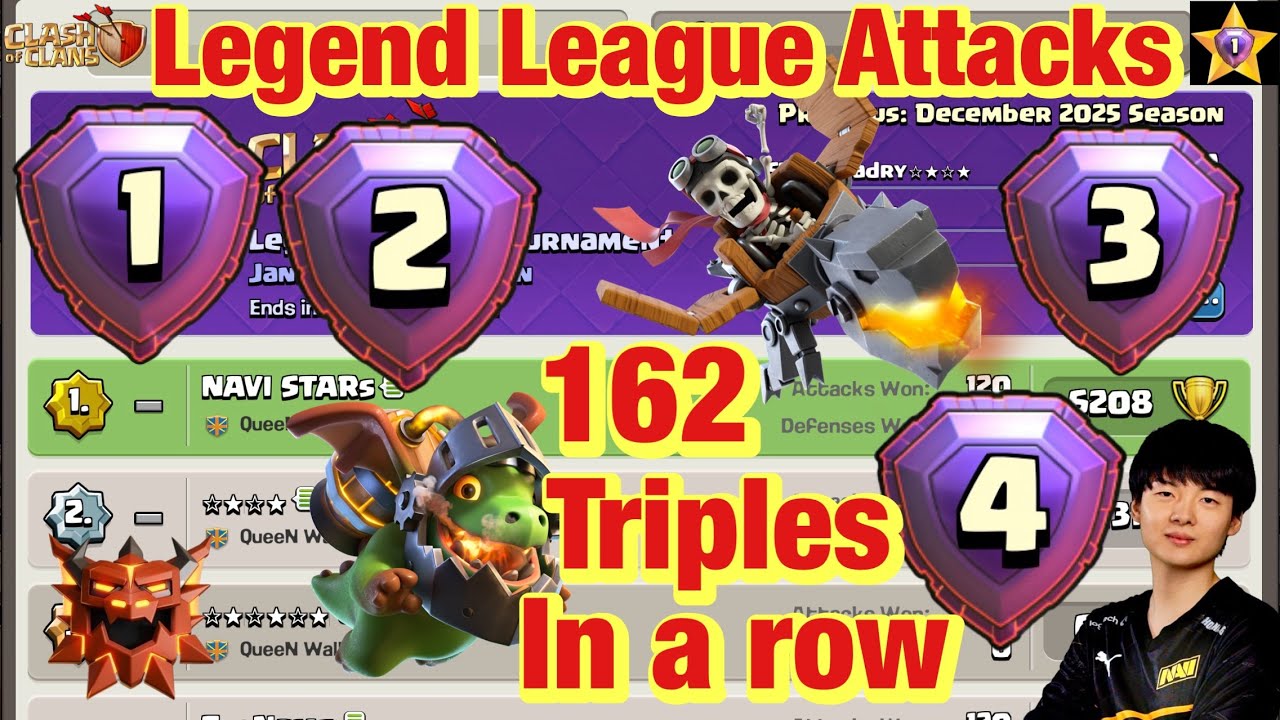 Legend League Attacks February Season Day27 DRAGON RIDER TOTEM With Army Link