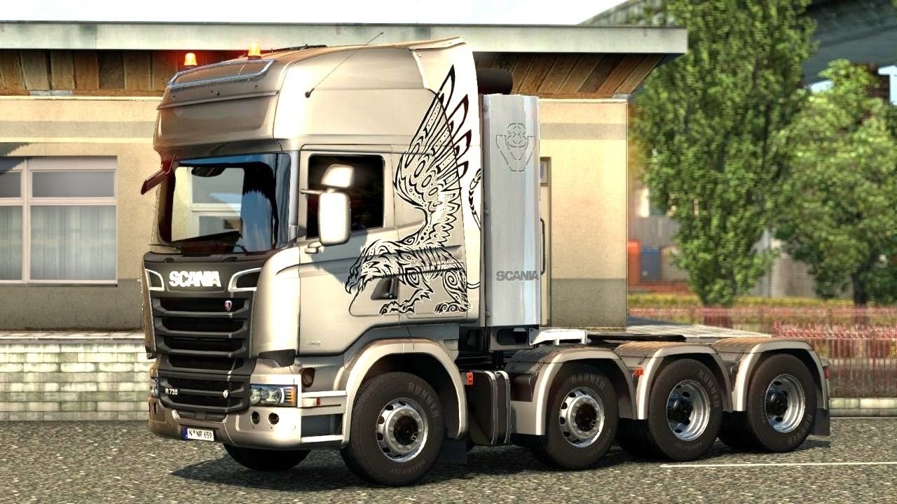 ETS2 Heavy Cargo Pack DLC - 8x4 Scania Streamline Industrial Cable Reel Transport