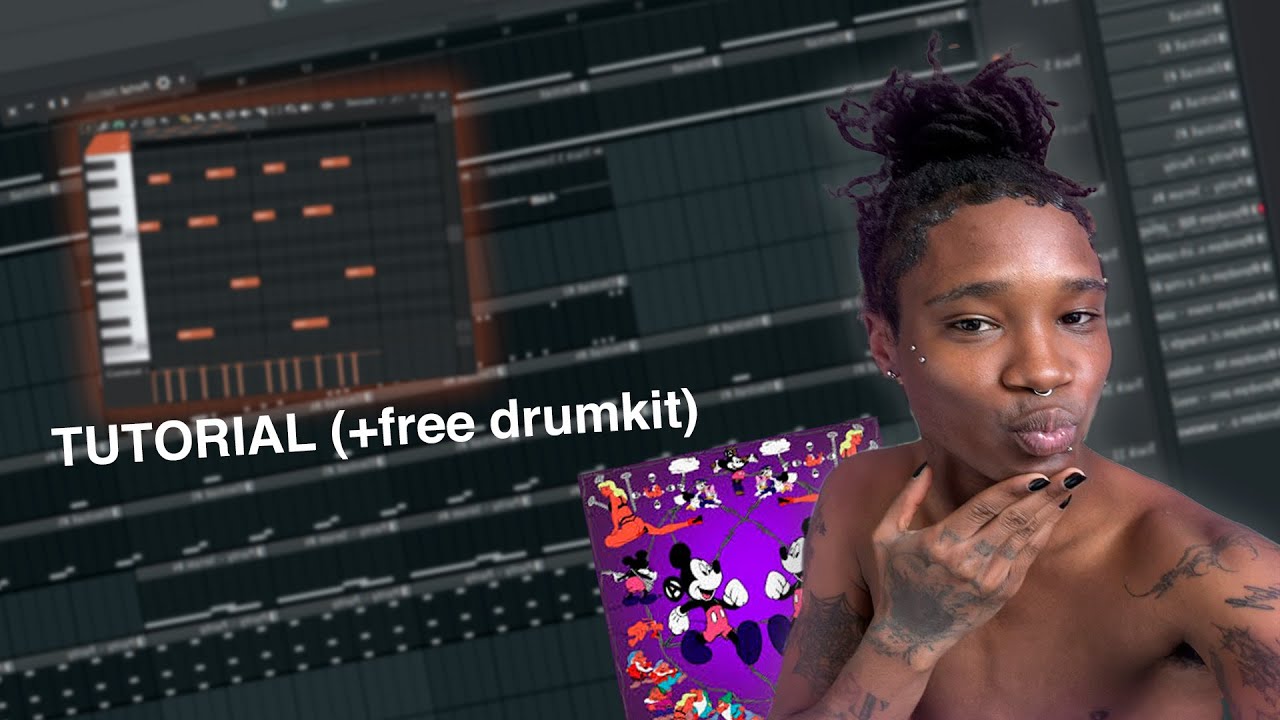 (TUTORIAL) hard NINE VICIOUS type beat +free drumkit