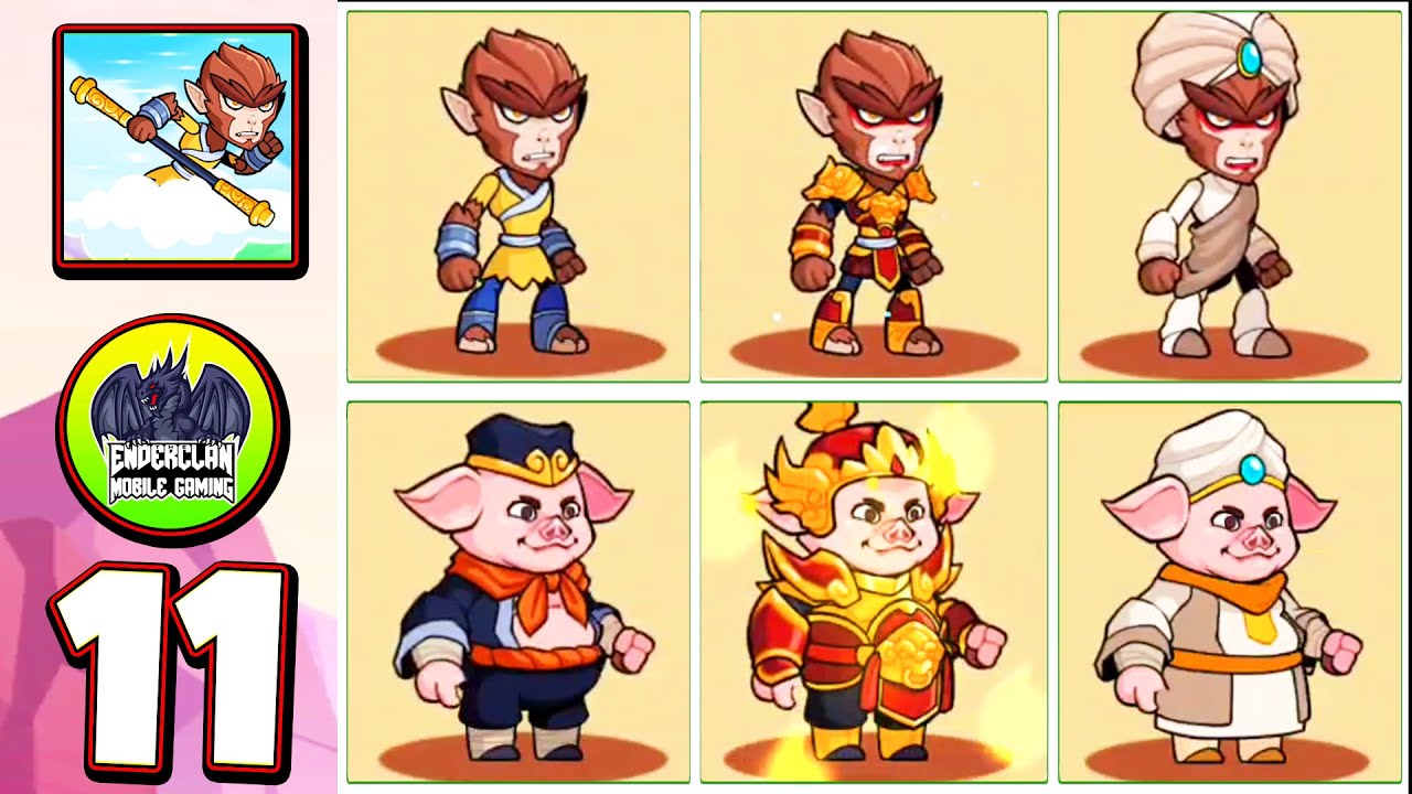 Monkey King: Myth of Skull Gameplay All Skins & Tower Battles for All Levels iOS/Android Mobile Game