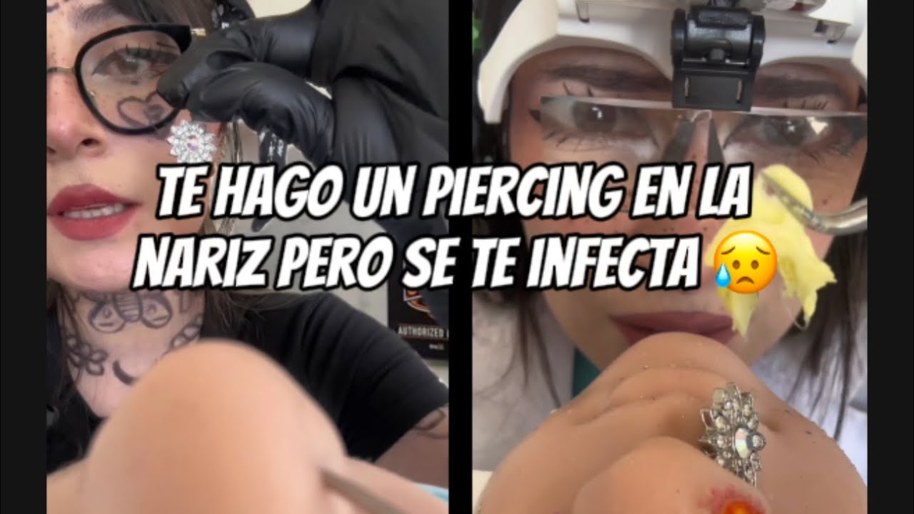 VERSI&Oacute;N LARGA- Te hago una piercing en la nariz pero al poco tiempo se te infecta 😥🥹 y te lo curo 💕