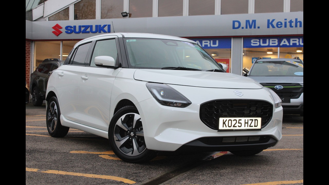 KO25 HZD Suzuki Swift Ultra 1.2 MHEV 5dr Pure Pearl White 2025