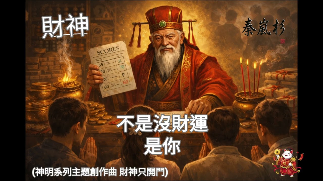 ＜財神＞財神只開門｜不是你沒財運，是你跟本還沒通過審核｜神明系列｜主題創作曲｜ 秦嵐衫 #音樂 #秦嵐衫  #財神   #審核 #財運 