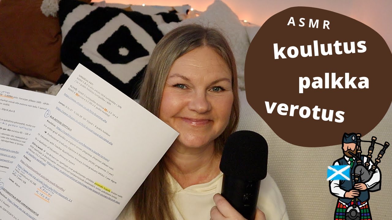 ASMR SUOMI💙Kuinka paljon Skotlannissa tienaavat...100% kuiskutusta