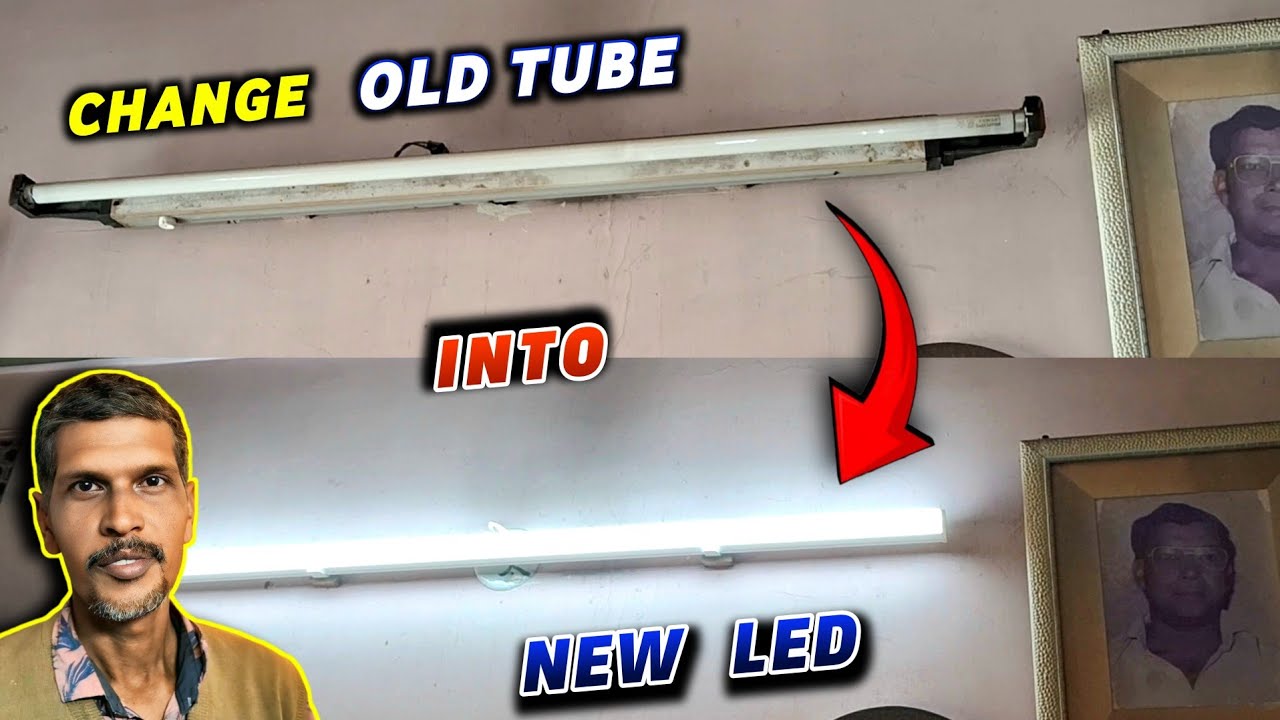 How to Change Old Tube Lite  In New LED | How To Install LED Tube In Wall
