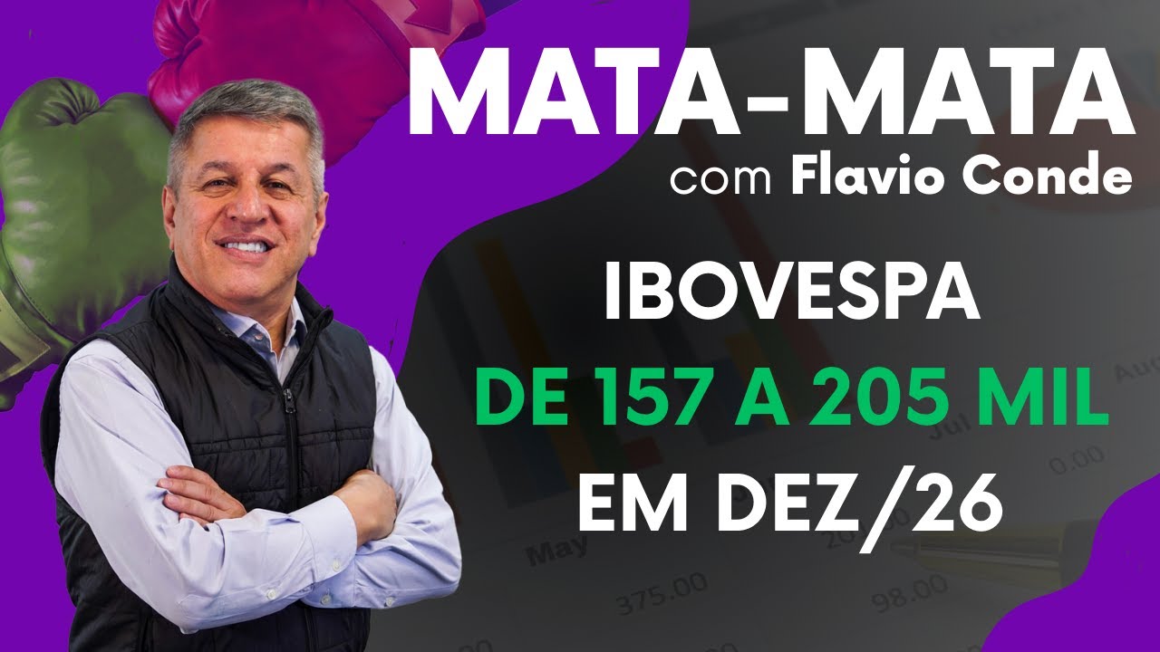 Ibovespa de 157 a 205 mil em Dez/26