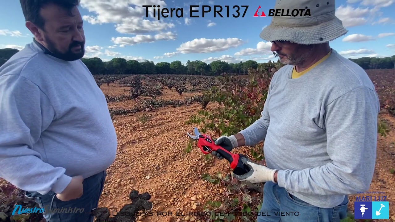 Probamos en Viña la Tijera Eléctrica EPR 137 BELLOTA