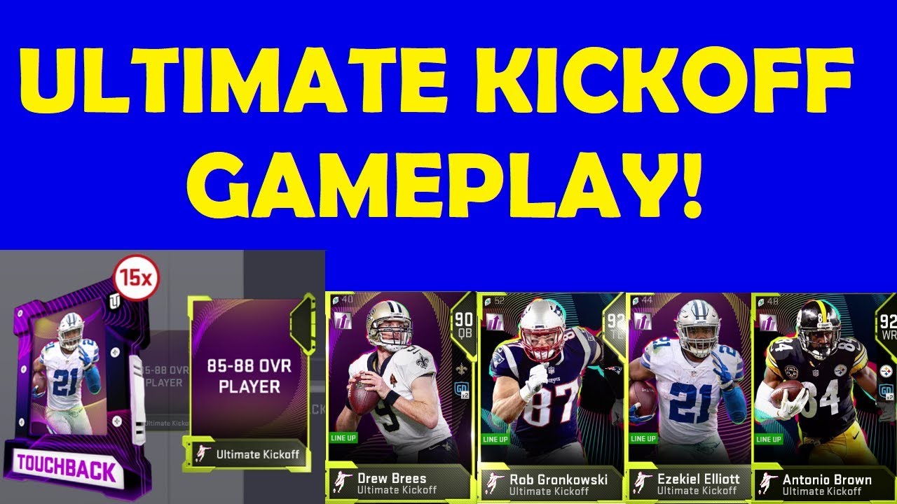 EZEKIEL ELLIOTT, DREW BREES, GRONK AND ANTONIO BROWN! ULTIMATE KICKOFF PROMO GAMPLAY! MADDEN 19
