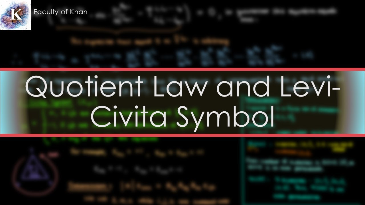 Quotient Law for Tensors and Levi-Civita Symbol