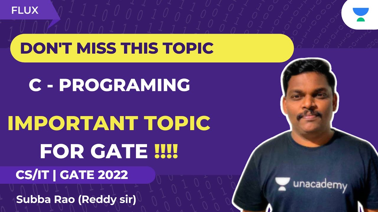DON'T MISS THIS TOPIC | C- PROGRAMING | CS/IT | Subba Rao