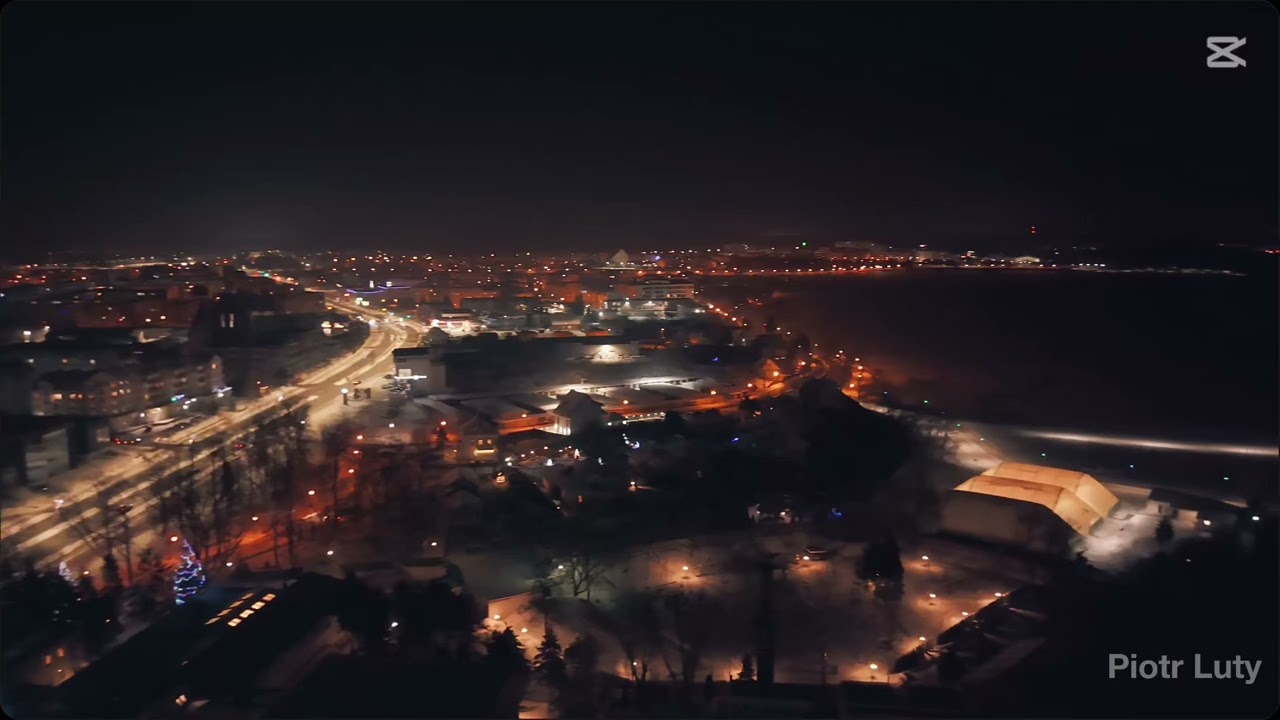 Nocny Ełk z lotu ptaka#Ełk #EłkNocą#NocnyEłk #Mazury #MazuryNoca#ZLotuPtaka#Dron#DJI #DJIPoland #DJI