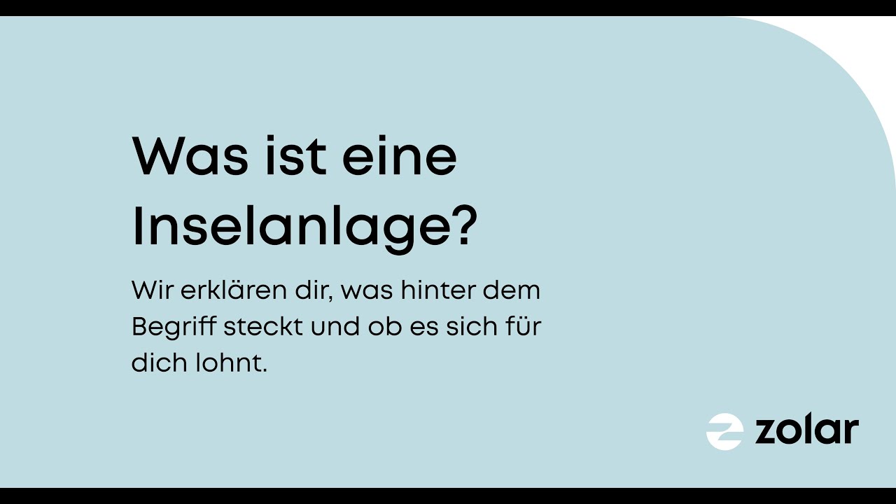Was ist eine Inselanlage?