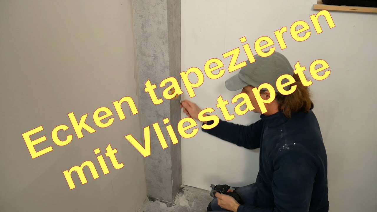 Ecke tapezieren mit Vliestapete