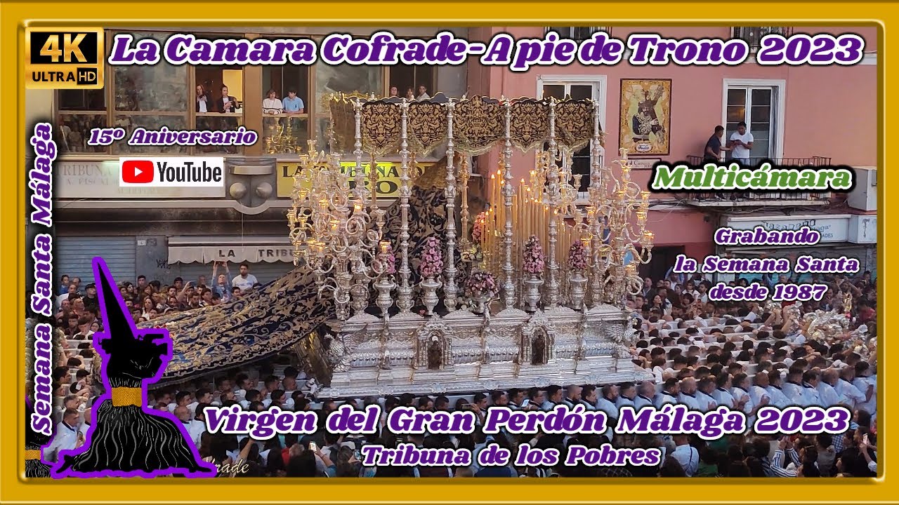GRAN PERDÓN MÁLAGA 2023 (PRENDIMIENTO). TRIBUNA DE LOS POBRES. SEMANA SANTA MÁLAGA. MULTICÁMARA 4K