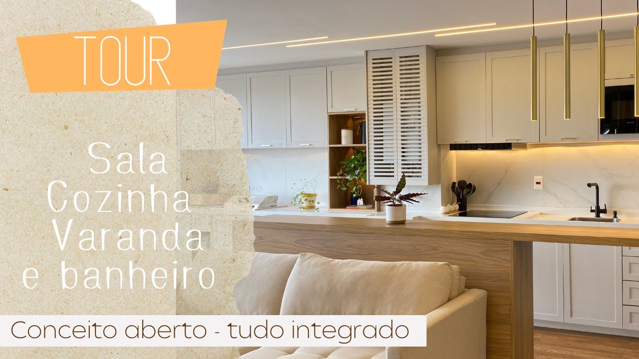 TOUR APARTAMENTO CONCEITO ABERTO COZINHA ESTILO PROVENÇAL - KELLY SALAVIAW.