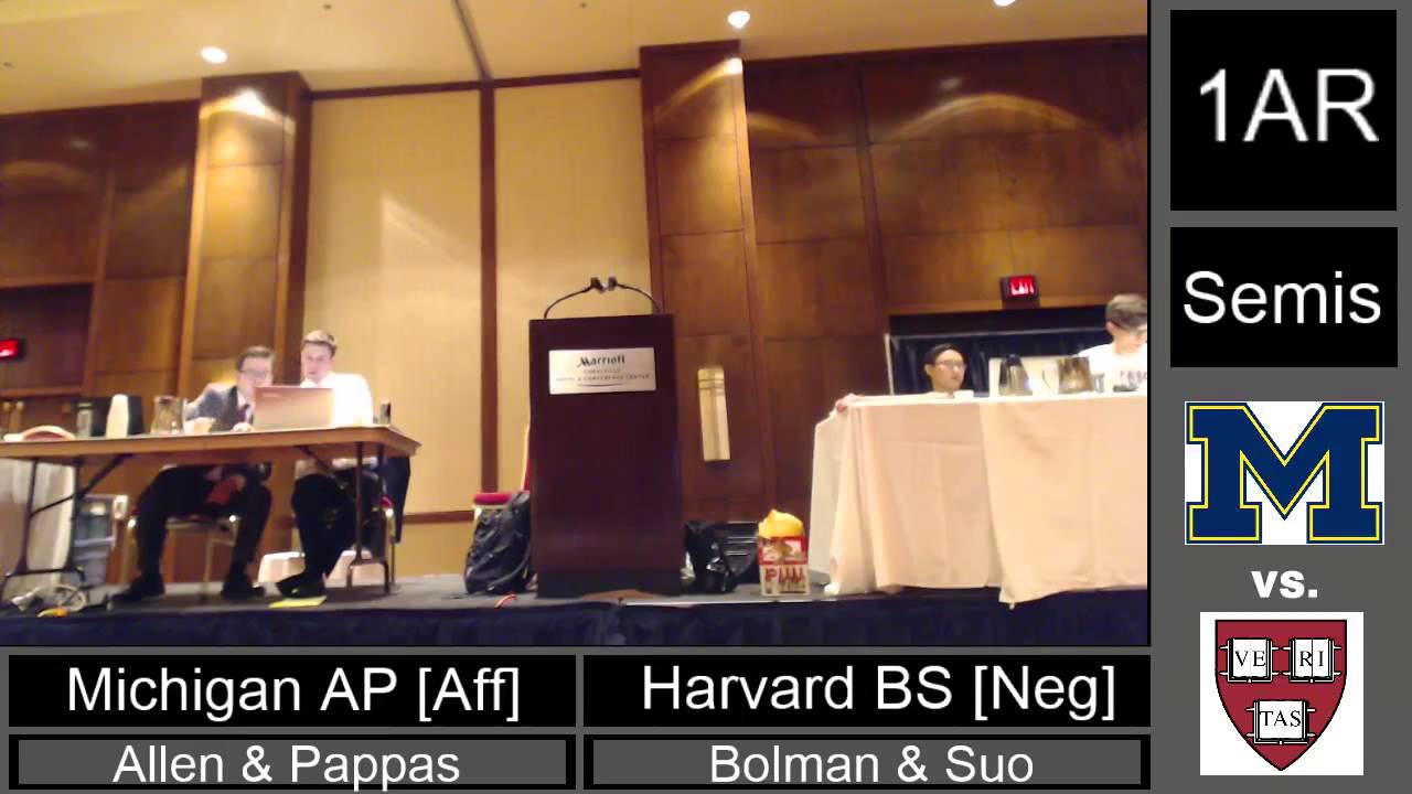2015 NDT Semis - Michigan AP vs Harvard BS