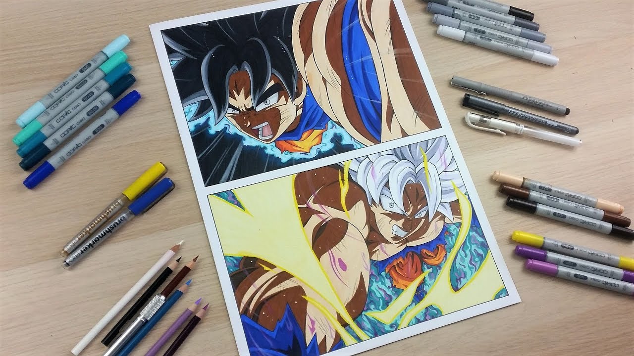 ✖️ BIG ARTWORK ✖️ Drawing Goku´s Mastered Ultra Instinct PUNCH !! | TolgArt
