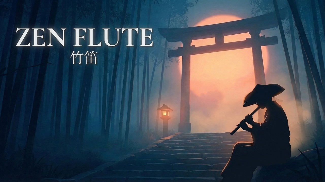Japanese Zen Bamboo Flute | Misty Torii Sanctuary ⛩️